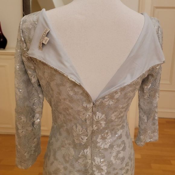 NY&C Silver Lace Sequin Dress, Size 0 NWOT - Picture 8 of 15